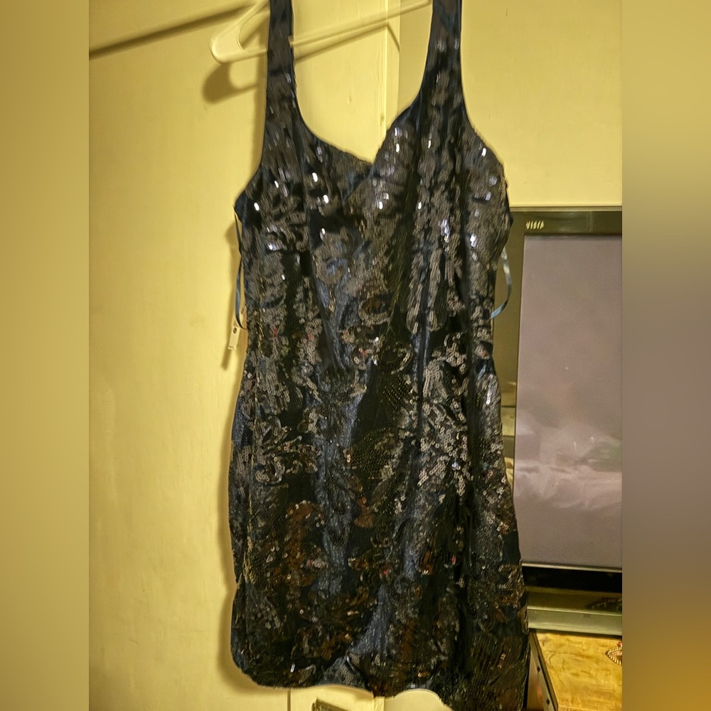 Blue sequin short cocktail dress - NEW WITH TAGS